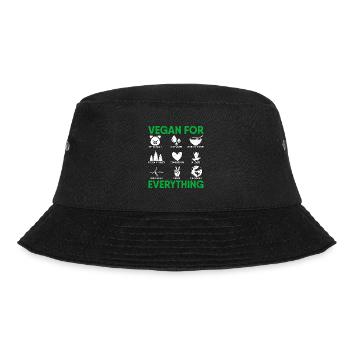 Vegan For Everything Plant Vegetarian Diet Veggies - Bucket Hat - Schwarz - Vorne - Lela (165cm)