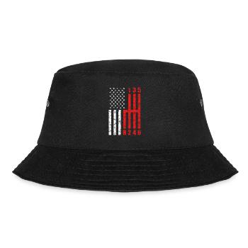 American Flag Stick Shift Real Cars Dont Shift - Bucket Hat - Schwarz - Vorne - Lela (165cm)