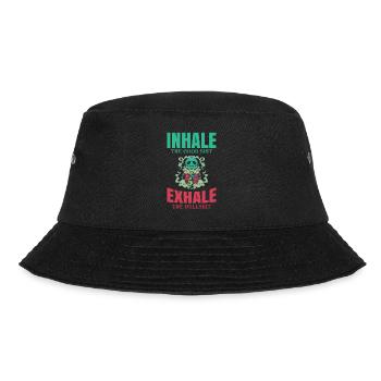 Inhale The Good Shit Exhale The Bullshit 420 Weed - Bucket Hat - Schwarz - Vorne - Lela (165cm)