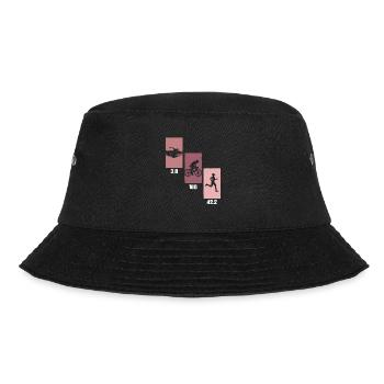 3.8 | 180 | 42.2 - Triathlon Frauen Training - Bucket Hat - Schwarz - Vorne - Lela (165cm)