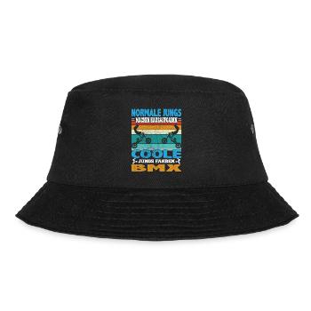 Witziger BMX Bike Fahrer Spruch für Jungs für Dirt - Bucket Hat - Schwarz - Vorne - Lela (165cm)