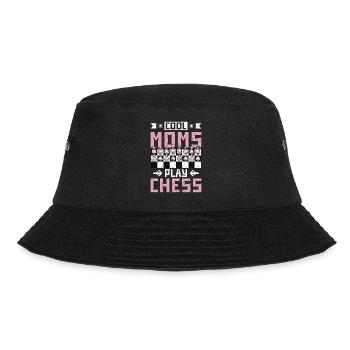 cool moms play chess - Bucket Hat - black - Front - Lela (165cm)