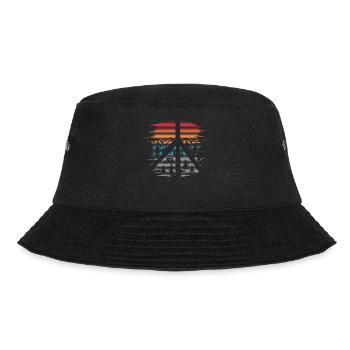 Wandern Im Freien Frieden Und Liebe - Bucket Hat - Schwarz - Vorne - Lela (165cm)