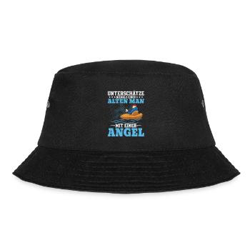 Never underestimate an old man with an Ang - Bucket Hat - black - Front - Lela (165cm)