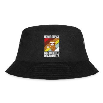 Home Office Mitarbeiter des Monats Faultier Homeof - Bucket Hat - Schwarz - Vorne - Lela (165cm)