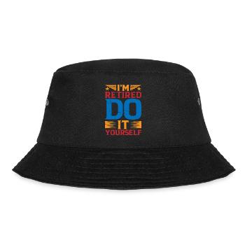 I'm retired, do it yourself 9 - Bucket Hat - Schwarz - Vorne - Lela (165cm)