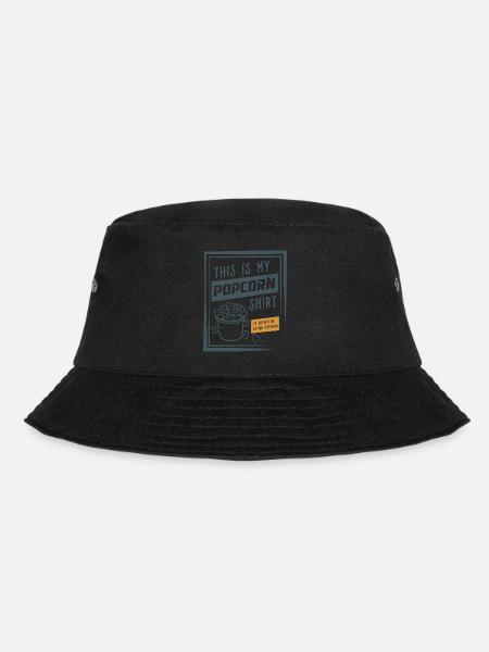 Popcorn essen lustige Spruchfilme und Popcorn - Bucket Hat - Schwarz