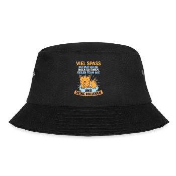 Verabschiedung Arbeitskollege Kollegin Jobwechsel - Bucket Hat - Schwarz - Vorne - Lela (165cm)
