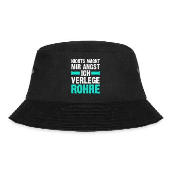 Klempner Beruf Installateur Geschenk - Bucket Hat - Schwarz - Vorne - Lela (165cm)