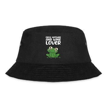 Froschmutter Und Weinliebhaber - Bucket Hat - Schwarz - Vorne - Lela (165cm)