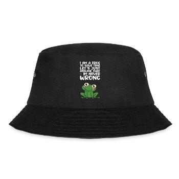 Ich Bin Ein Frosch - Bucket Hat - Schwarz - Vorne - Lela (165cm)