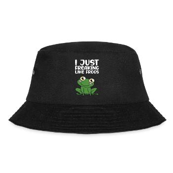 Ich Liebe Frösche - Bucket Hat - Schwarz - Vorne - Lela (165cm)