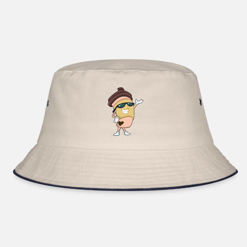 Kaffeebecher mit Sonnenbrille Bucket Hat
