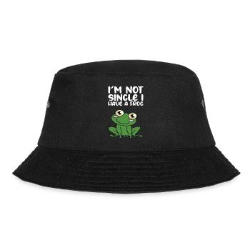 Ich Bin Nicht Single Ich Habe Einen Frosch - Bucket Hat - Schwarz - Vorne - Lela (165cm)
