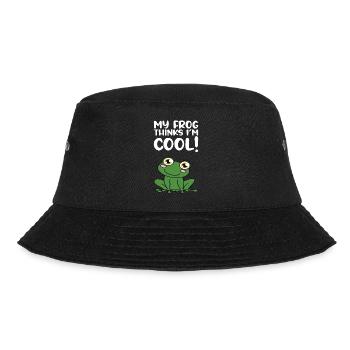 My Frog Thinks I'm Cool - Bucket Hat - black - Front - Lela (165cm)