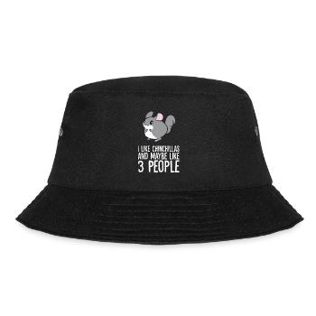 I Like Chinchillas And Maybe Like 3 People Pet - Bucket Hat - Schwarz - Vorne - Lela (165cm)