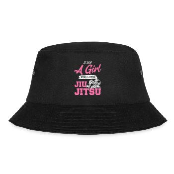 Just A Girl Who Loves Jiu Jitsu BJJ Brazilian JiuJ - Bucket Hat - black - Front - Lela (165cm)