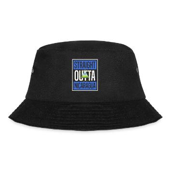 Straight Outta Nicaragua - Bucket Hat - Schwarz - Vorne - Lela (165cm)