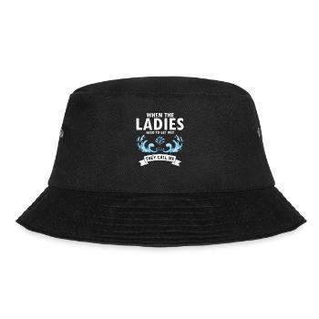Pool Guy Design für Poolboy und Poolreiniger - Bucket Hat - Schwarz - Vorne - Lela (165cm)