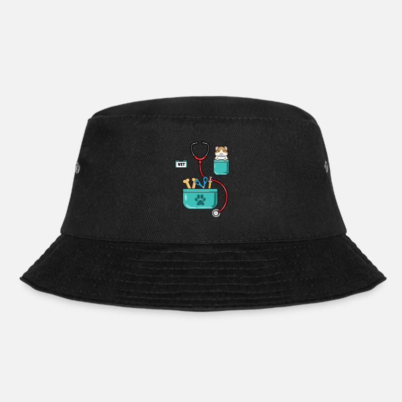 Tierarzt Kostüm Halloween - Bucket Hat - Schwarz