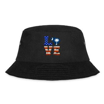 Liebe South Carolina Geschenk - Bucket Hat - Schwarz - Vorne - Lela (165cm)