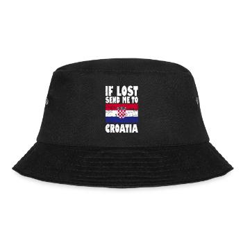 Croatia Flag Saying - Bucket Hat - black - Front - Lela (165cm)