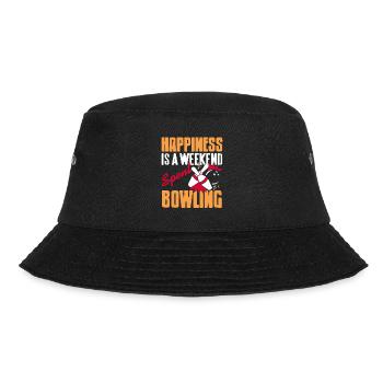 Happiness Is A Weekend Spent Bowling Funny Tea - Bucket Hat - black - Front - Lela (165cm)