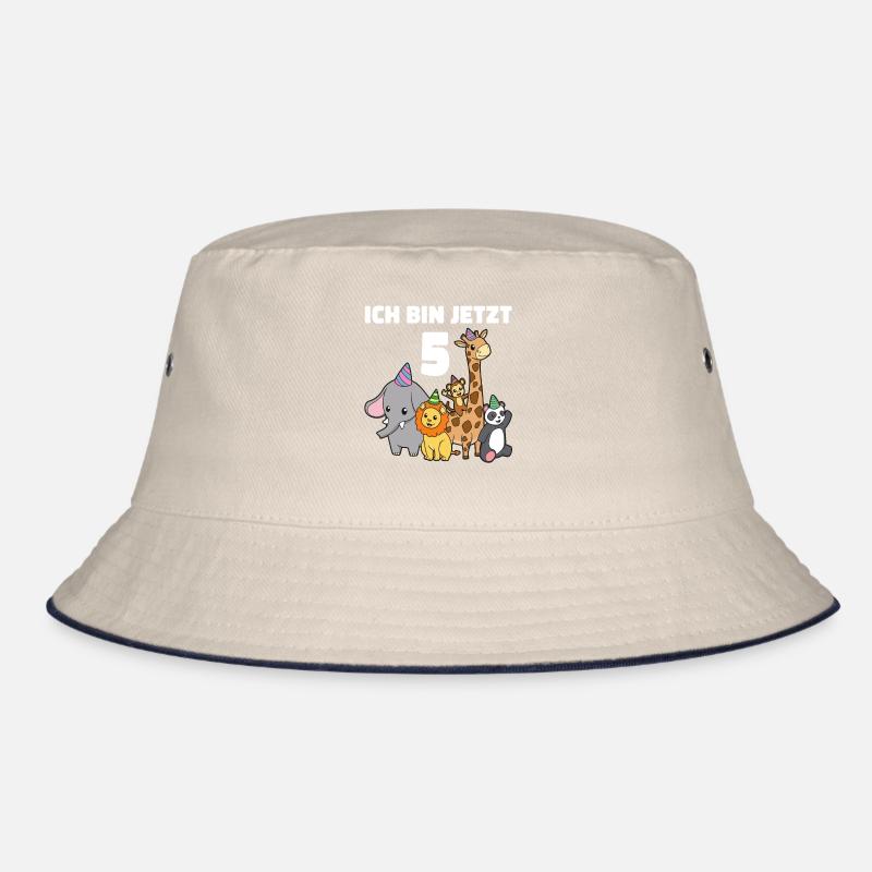 5 Geburtstag Tier Kinder - 5 Jahre Junge Mädchen Bucket Hat