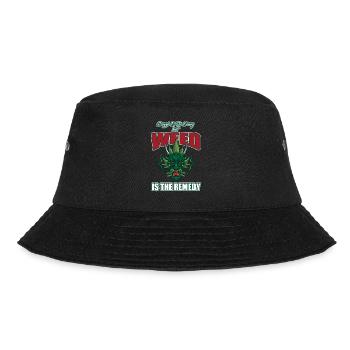 Struggle Is The Enemy But Weed Is The Remedy - Bucket Hat - black - Front - Lela (165cm)