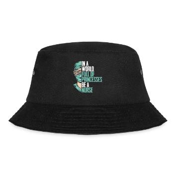 Krankenschwester Pfleger Krankenpfleger - Bucket Hat - Schwarz - Vorne - Lela (165cm)