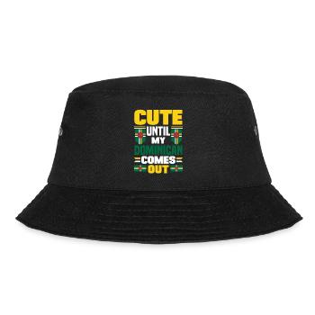Dominica Dominica Flag Cute Until My Comes - Bucket Hat - black - Front - Lela (165cm)
