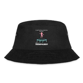 Trampoline Jumper Ironic Saying Hobby Trampolinist - Bucket Hat - black - Front - Lela (165cm)