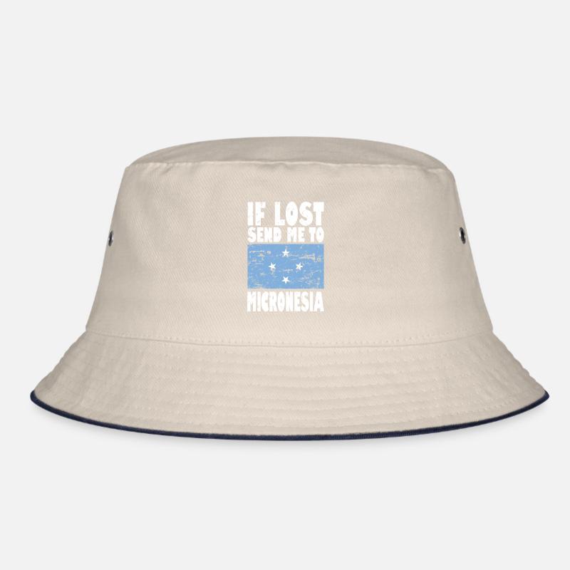 Micronesia Flag Saying Bucket Hat