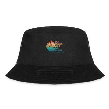 Librarian and dad - Bucket Hat - Schwarz - Vorne - Lela (165cm)