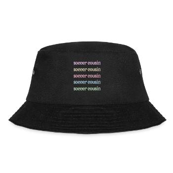 Fußball-Cousin Fußballspieler-Cousin Fußballer - Bucket Hat - Schwarz - Vorne - Lela (165cm)