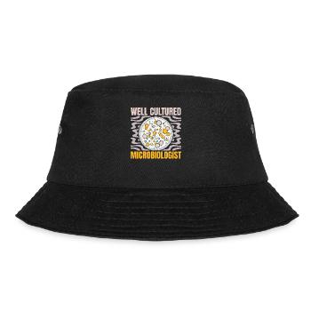 Gut kultivierter Mikrobiologe Wissenschaft Biologi - Bucket Hat - Schwarz - Vorne - Lela (165cm)