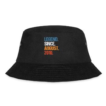 Legend Since August 2010 Birthday - Bucket Hat - black - Front - Lela (165cm)