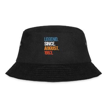 Legend Since August 1963 Geburtstag - Bucket Hat - Schwarz - Vorne - Lela (165cm)