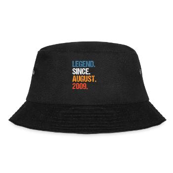 Legend Since August 2009 Geburtstag - Bucket Hat - Schwarz - Vorne - Lela (165cm)