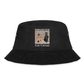 Inside the box: Schrödingers cat plans its REVENGE - Bucket Hat - black - Front - Lela (165cm)