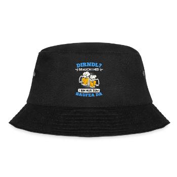 Dirndl brauch I ned nur zum sauffa da - Bucket Hat - Schwarz - Vorne - Lela (165cm)