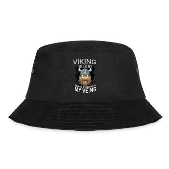 Wikingerblut fließt durch meine Adern - - Bucket Hat - Schwarz - Vorne - Lela (165cm)