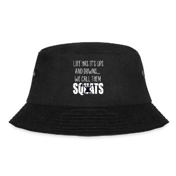 Squats Gym Angebot - Bucket Hat - Schwarz - Vorne - Lela (165cm)