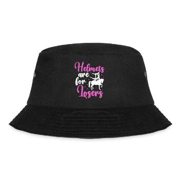 Voltigieren Helmets Are For Losers - Bucket Hat - Schwarz - Vorne - Lela (165cm)