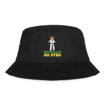 BJJ Tiger - Brasilianisches Jiu Jitsu MMA - Bucket Hat - Schwarz - Vorne - Lela (165cm)