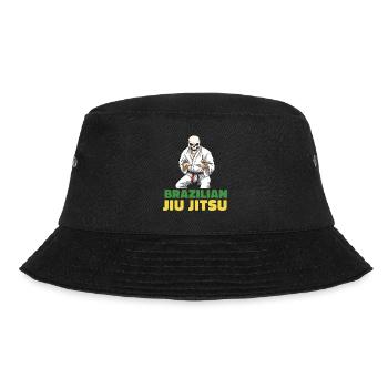 BJJ Skeleton - Brasilianisches Jiu Jitsu und - Bucket Hat - Schwarz - Vorne - Lela (165cm)