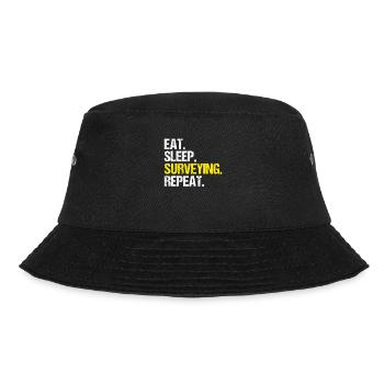 Vermessungstechniker Vermesser Land Surveyor - Bucket Hat - Schwarz - Vorne - Lela (165cm)