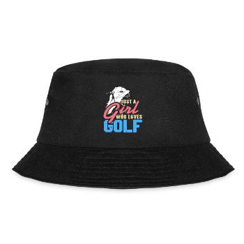Just A Girl Who Loves Golf Vintage Golfer Tee - Bucket Hat - black - Front - Lela (165cm)