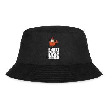 I just really like chickens - Bucket Hat - black - Front - Lela (165cm)