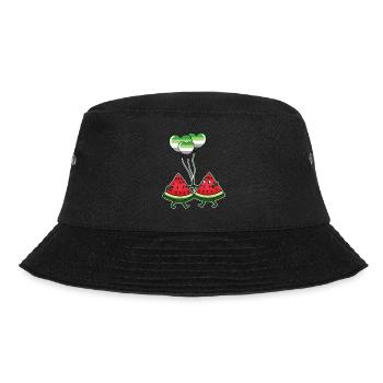 Pärchen Wassermelone Aromantic Pride - Bucket Hat - Schwarz - Vorne - Lela (165cm)